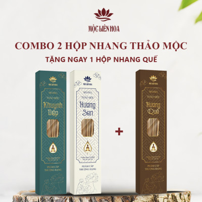 Combo 2 Hộp Nhang Thảo Mộc - Tặng 1 Hộp Nhang Quế